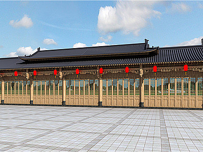 3d中式古建筑模型