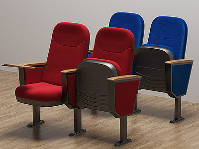 现代礼堂椅连排椅影院椅模型3d模型