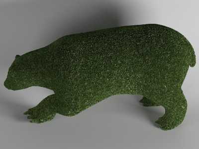 3d动物绿植雕塑景观小品熊模型