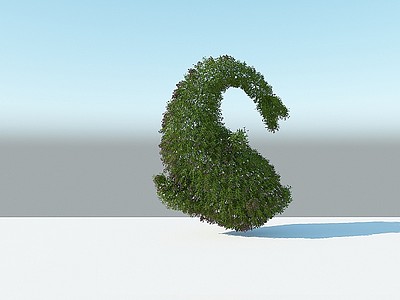 草雕饰品植物雕塑鵝3d模型