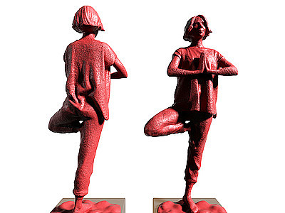 现代人物女性雕塑模型