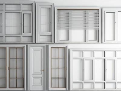 欧式铝合金窗户模型3d模型