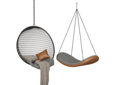 3d现代简约吊椅吊篮模型
