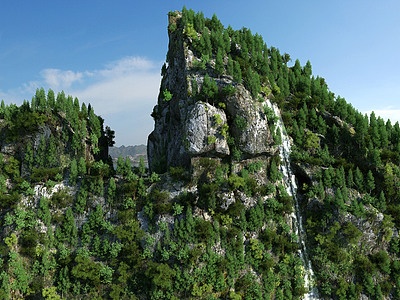 3d现代山脉景观自然山体模型