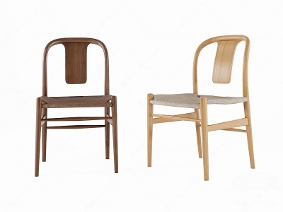 新中式单椅模型
