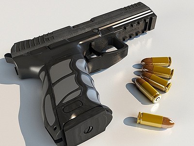 手枪模型3d模型