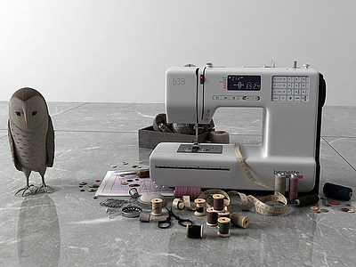 3d现代缝纫机模型