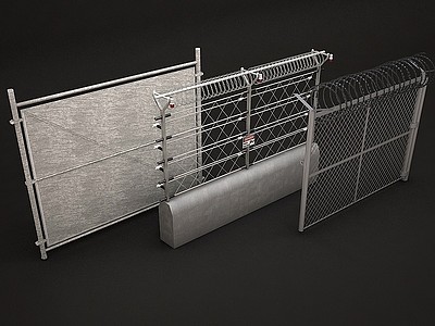 3d铁丝网护栏模型