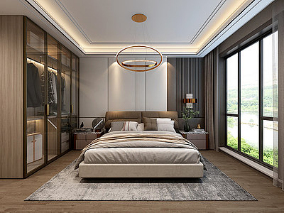 现代家居卧室3D模型模型3d模型