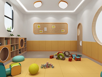 3d现代幼儿园<font class='myIsRed'>娱乐</font>室模型