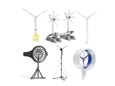 现代风力发电机模型3d模型
