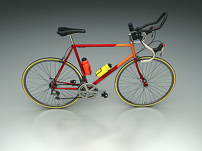 现代时尚山地自行车3d模型