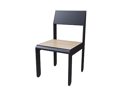 现代休闲餐椅3d模型