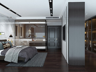3d卧室模型