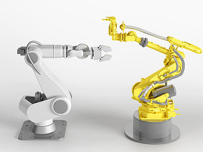 现代生产线机器人3d模型