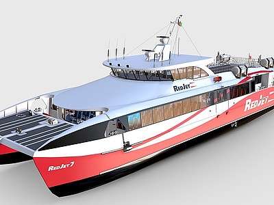 3d私人游艇船游艇模型
