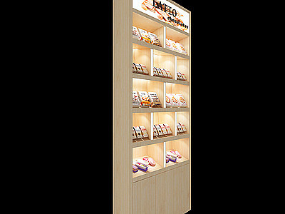 3d零食展柜模型