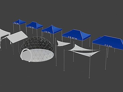 室外帐篷遮阳棚3d模型