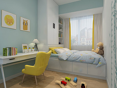 男孩卧室模型3d模型