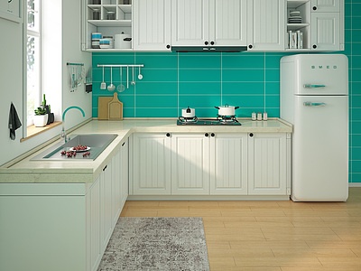 北欧整体橱柜厨房模型3d模型