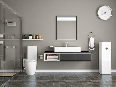 卫生间洗手间洗手台模型3d模型