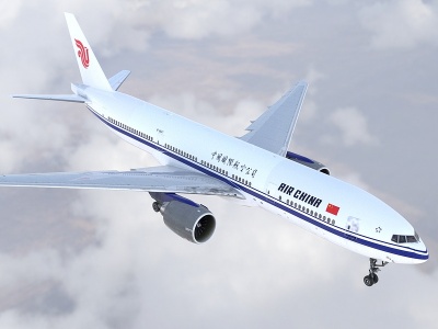 3d中国国际航空公司波音777模型