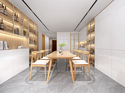 日式家居餐厅模型3d模型