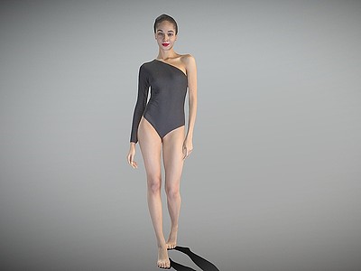 瑜伽服美女模型3d模型