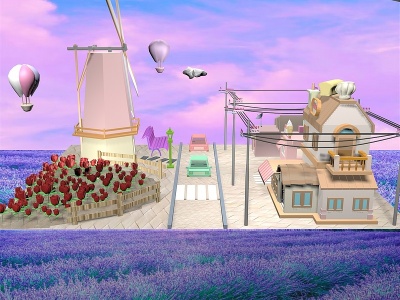 玫瑰小镇模型3d模型