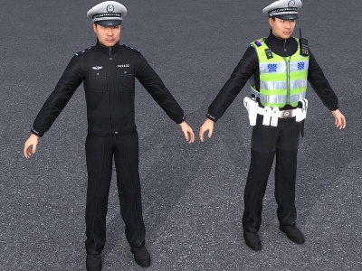 警察模型3d模型