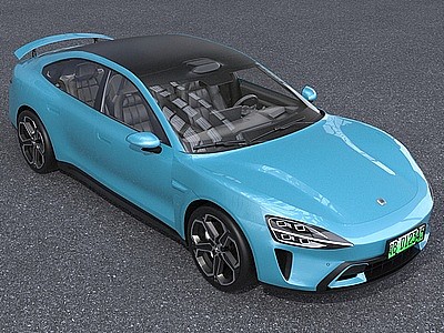 小米汽车新能源汽车模型3d模型