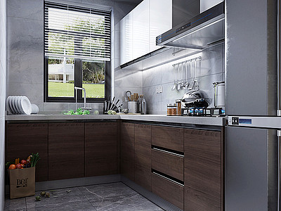 厨房橱柜厨房用品模型3d模型