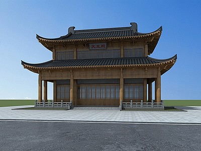 古建寺庙模型3d模型