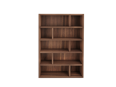 3dBookcase现代实木书柜模型