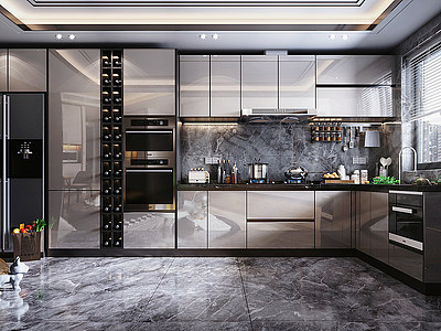 厨房橱柜模型3d模型