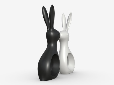 3d兔子摆件模型