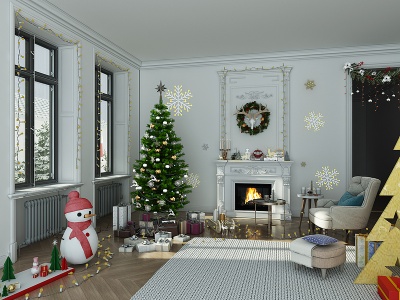 3d简欧圣诞树模型