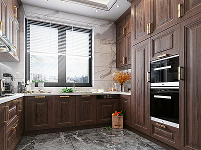 3d新中式风格厨房模型