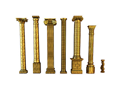 欧式古典欧式柱模型