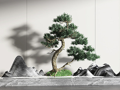 新中式松树模型3d模型