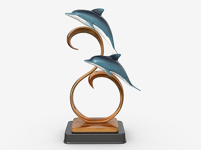 3d海洋主题雕塑模型