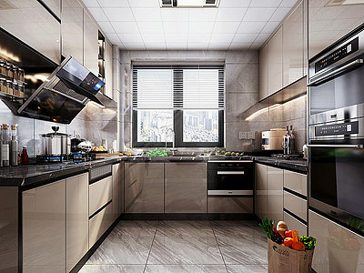 厨房橱柜厨房电器模型3d模型