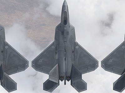 美国F22猛禽战斗机6套涂装模型3d模型
