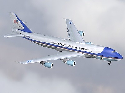 空军一号总统专机3d模型