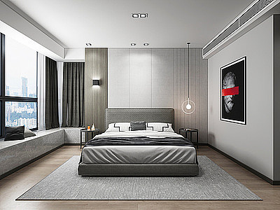 卧室吊灯壁灯模型3d模型