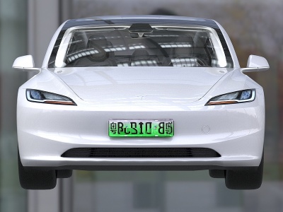3d特斯拉model3新能源汽车模型