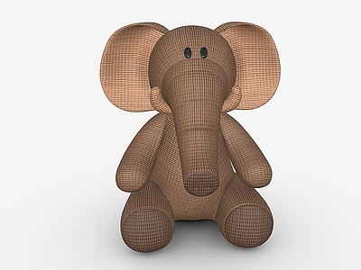小象玩偶公仔模型3d模型