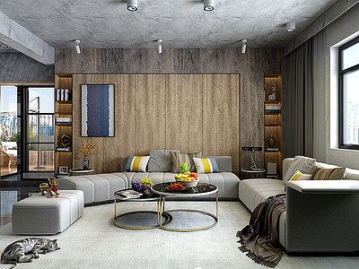现代客厅沙发模型