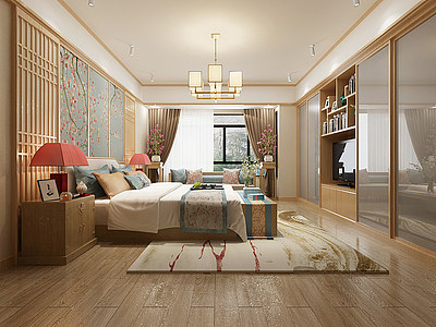 日式卧室模型3d模型