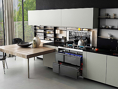 3d现代开放式厨房模型